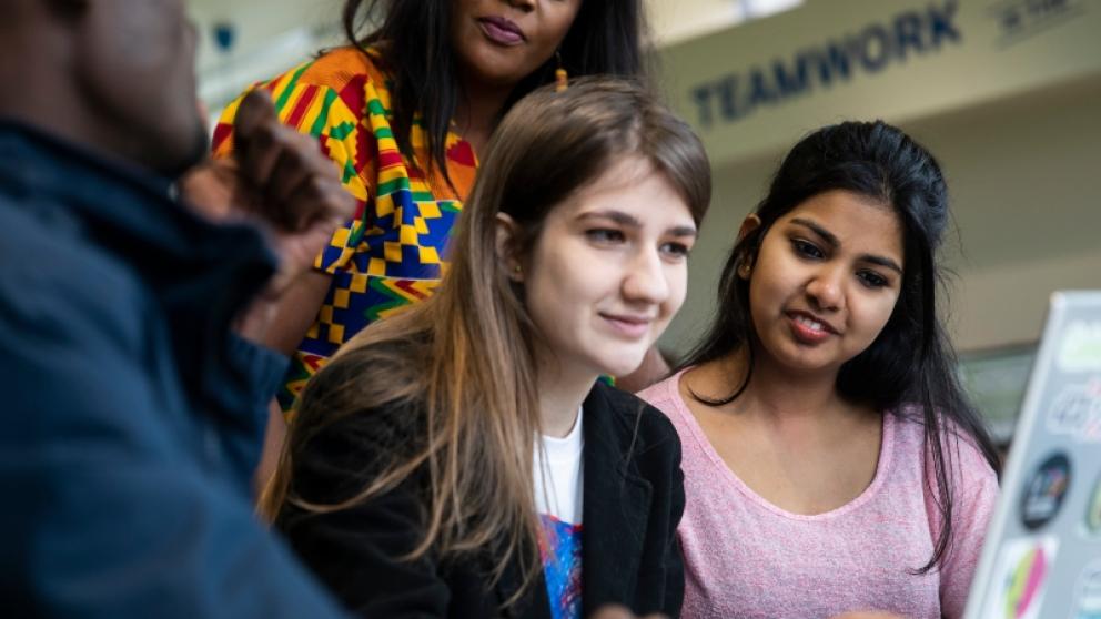 International students studying in Clifford Whitworth Library