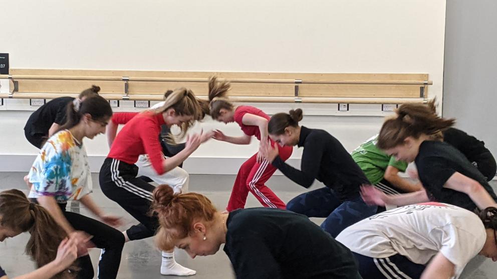 Dance Students rehearsing