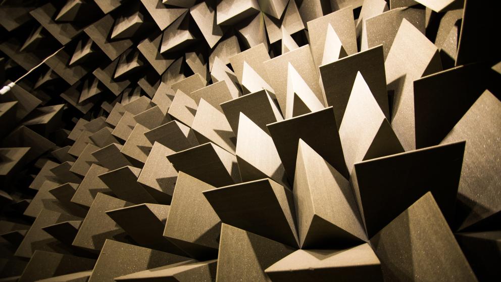 Anechoic chamber, Newton Building, University of Salford
