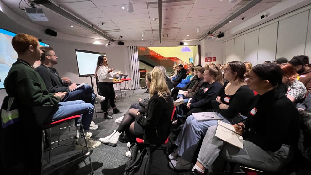 Crowd at TV and Radio Networking Day in Salford Quays 