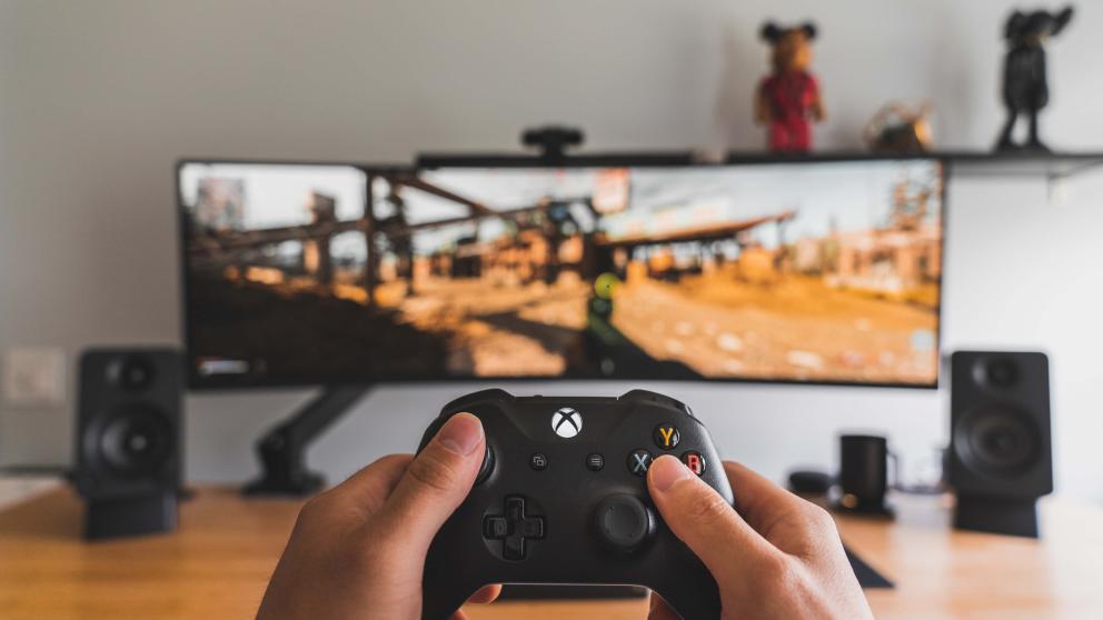 Playing video games