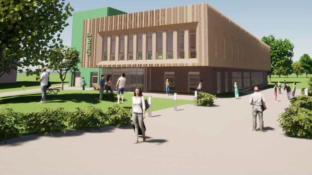 Concept art of the Greater Manchester Institute of Technology 