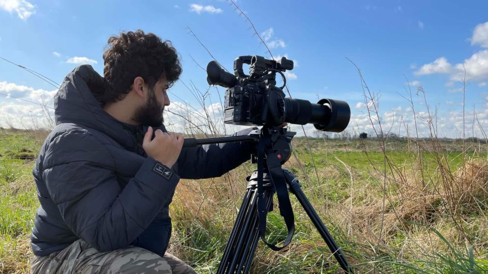 Ishan Vaiyda filming in Skokholm 