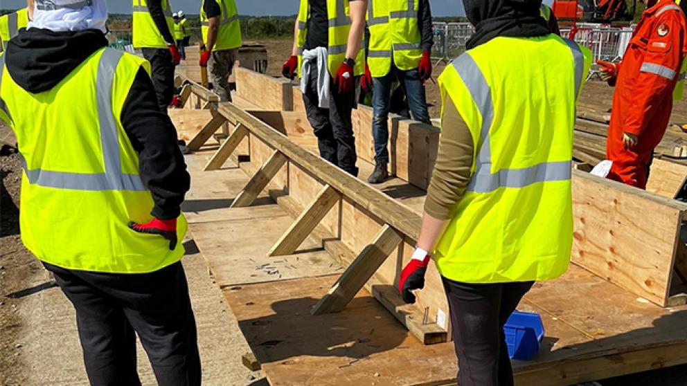 Civil engineering students at Constructionarium