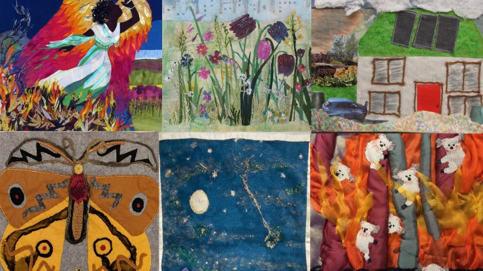 Image shows six panels from the Loving Earth Project 