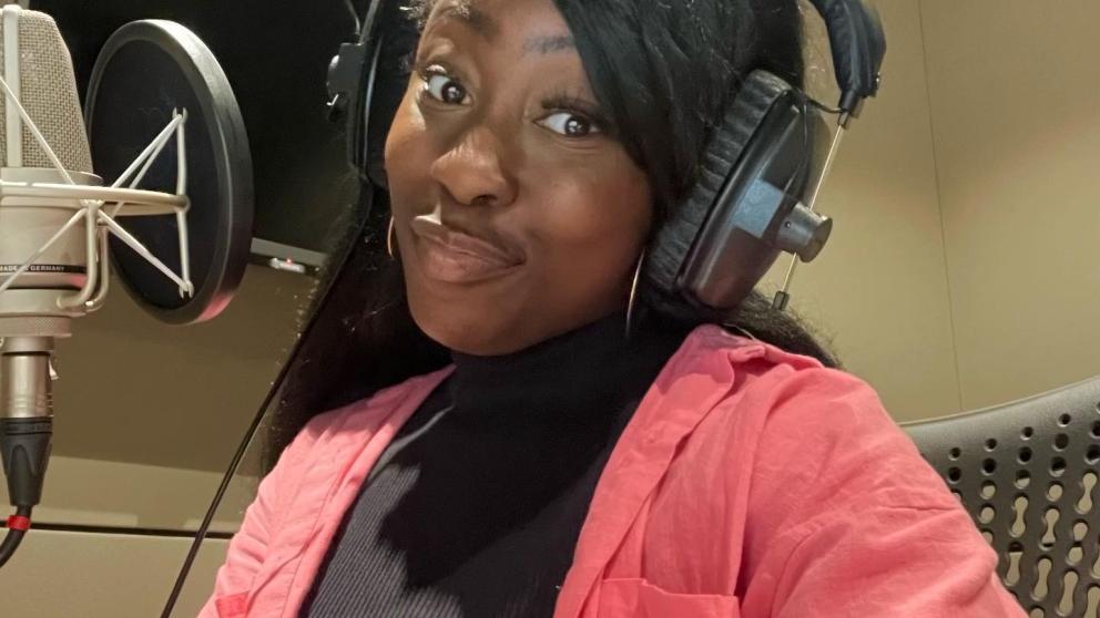 Grace McIntosh as a Salford student