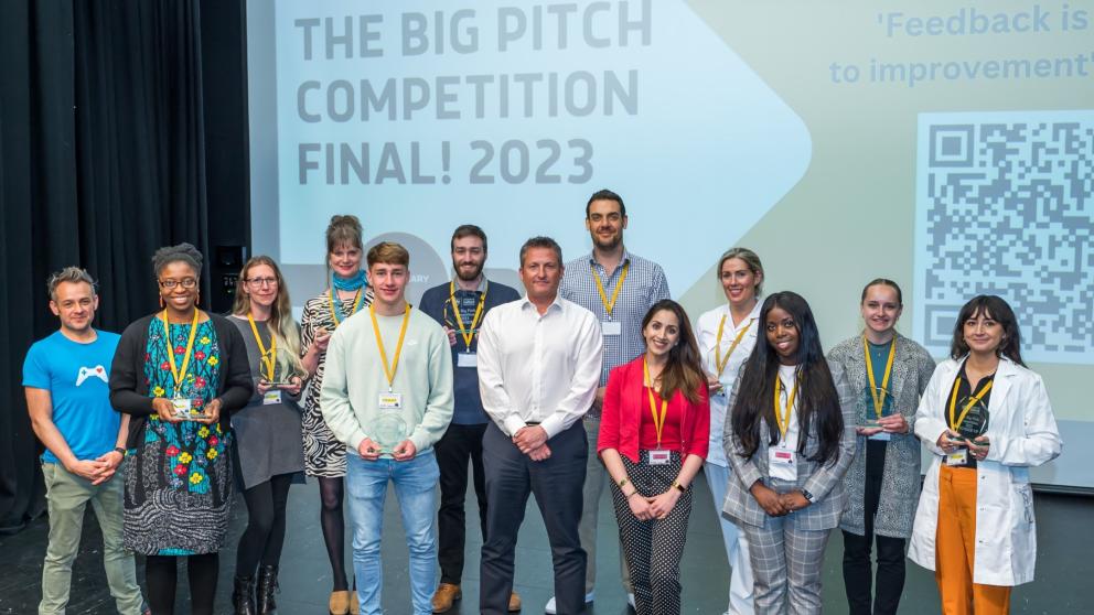 Judges and guests at the Big Pitch Final in Media City 2023