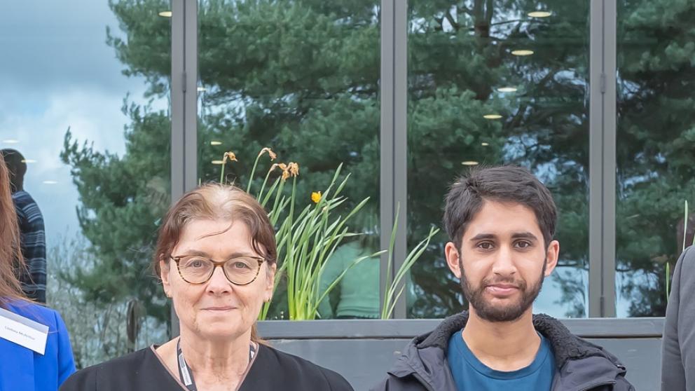 Lindsey McArthur, Professor Helen Marshall and Matt Hutnell, part of the  Santander X University of Salford partnership