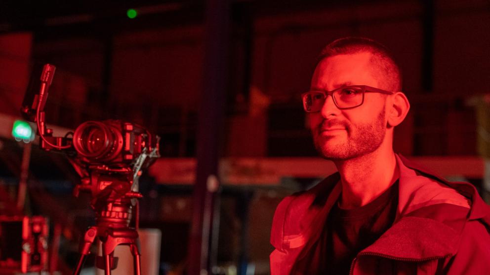 Pavel Prokopic on set of Vera's Not Alone