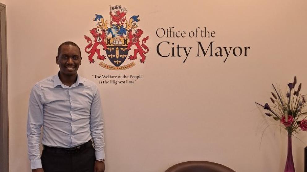 International student Sibongiseni on placement at Salford City Council