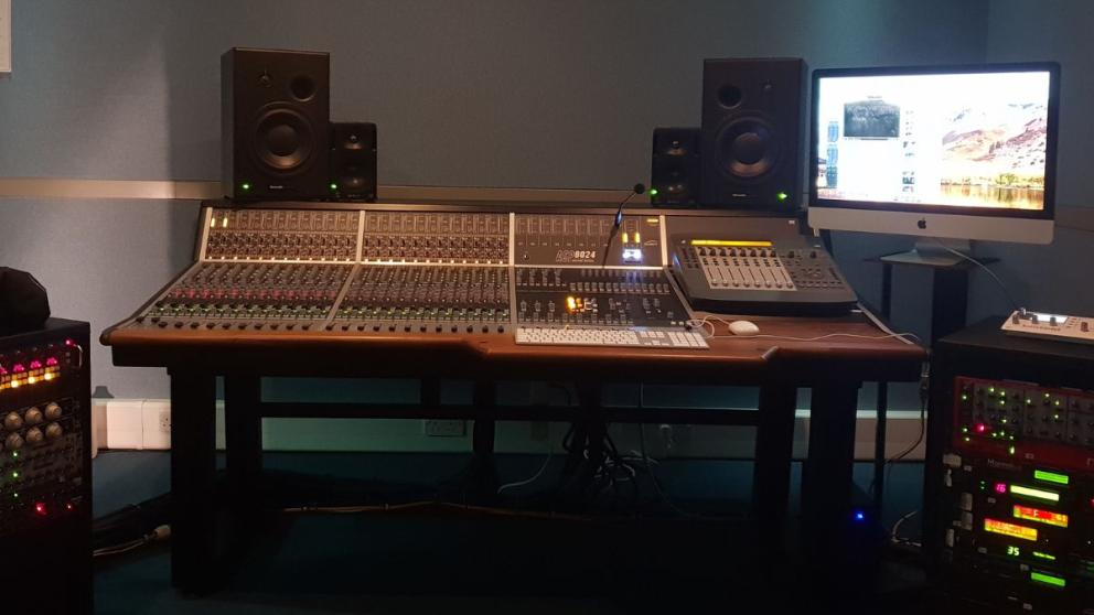 Image of acoustics facilities and computer on our MediaCity campus