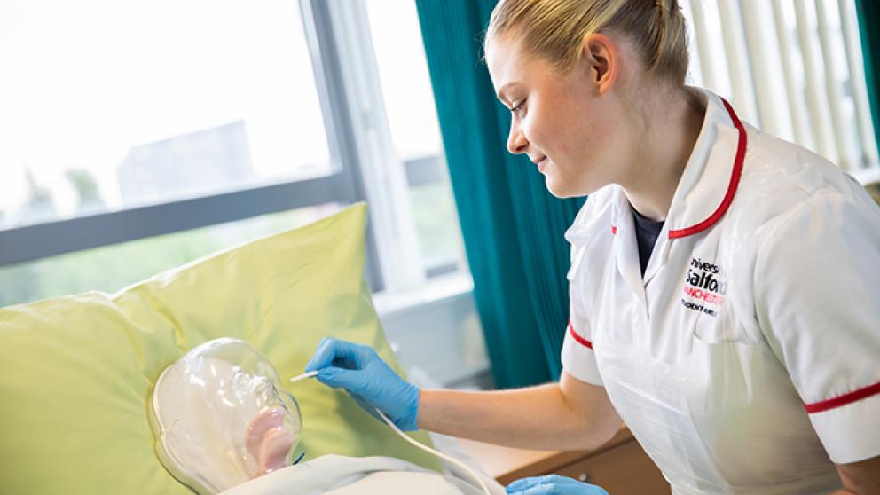 students in simulation suite