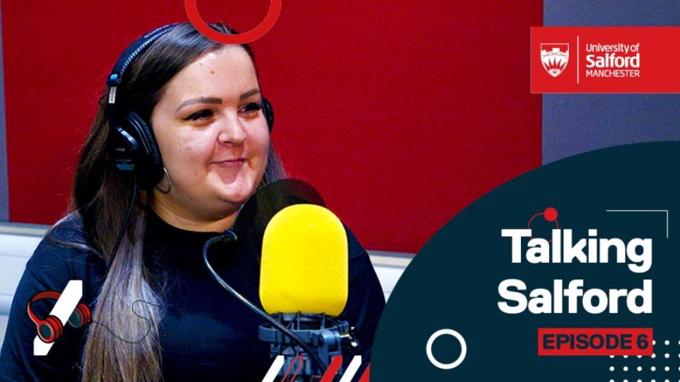 Zoey King in Talking Salford studio