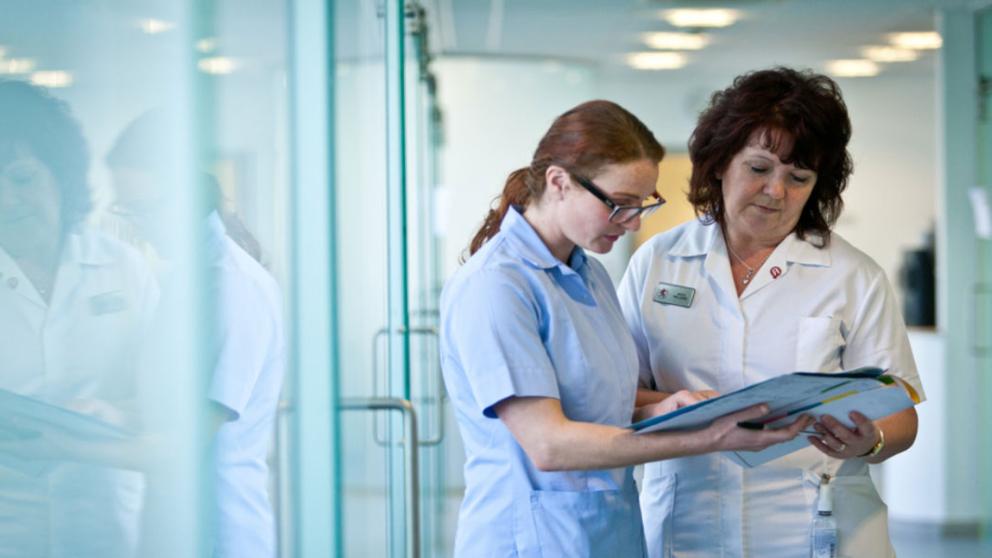 Members of staff in the podiatric clinic