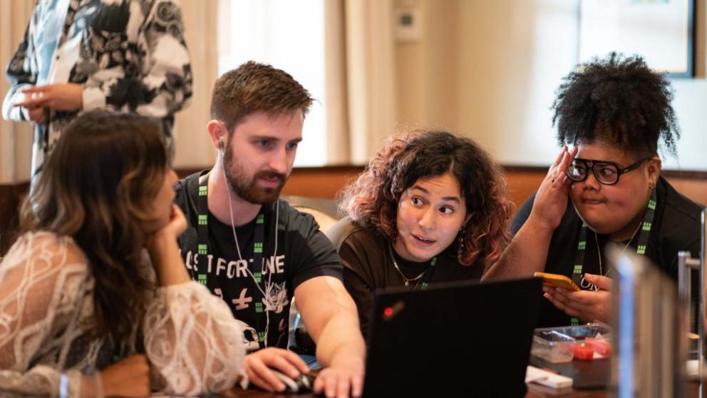 Students taking part in the Edinburgh TV Festival Network programme