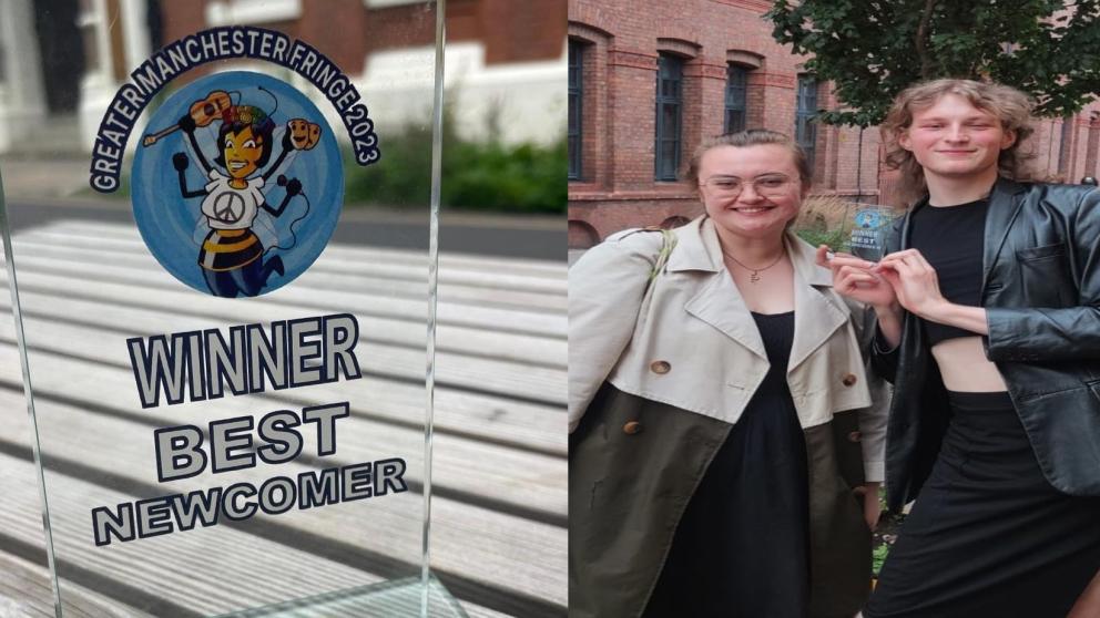 Jen Roberts and Charlie Hinckley with GM Fringe Award