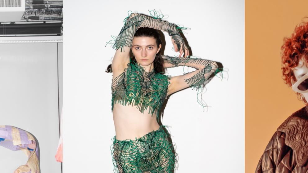 A shortened banner of the work from our fashion design graduate for the Global Design Graduate Show 