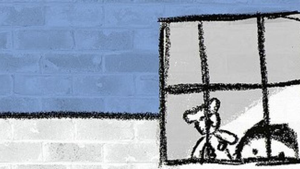 image section of book cover for ‘The Criminalisation of Unaccompanied Migrant Minors – Voices from the detention processes in Greece’.