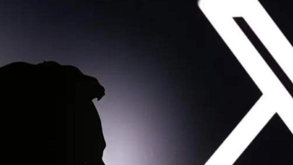 Shadow man and X logo