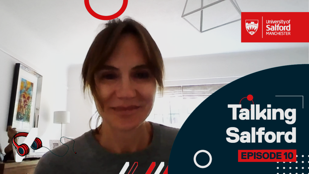 Kelly Phillips' Talking Salford banner