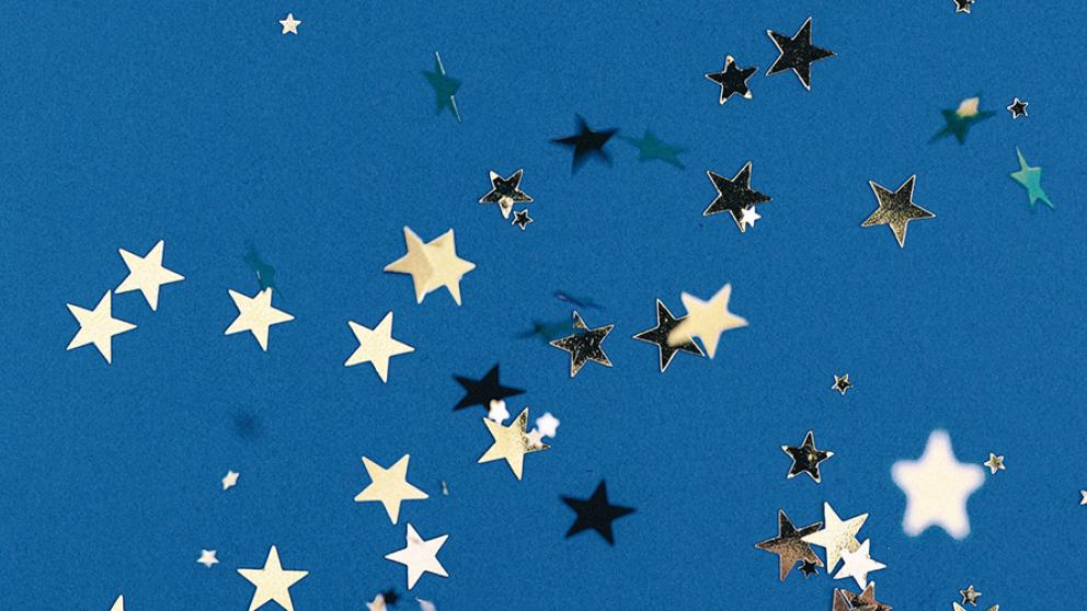 Stars on a blue background