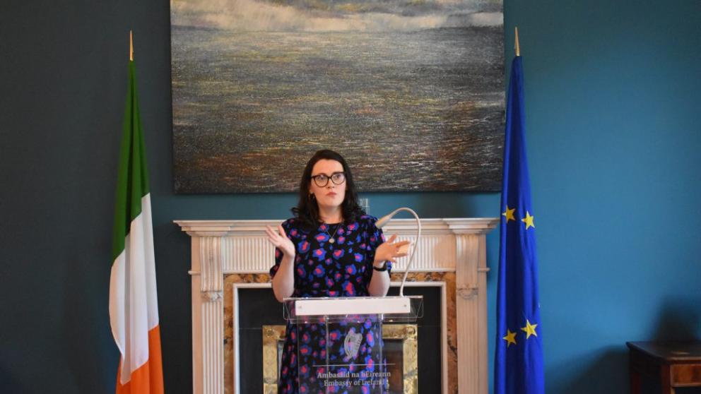 Dr Caroline Magennis giving speech