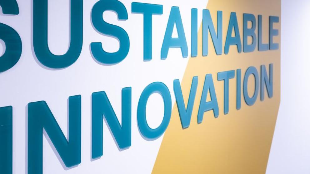 Centre for Sustainable Innovation sign on the wall