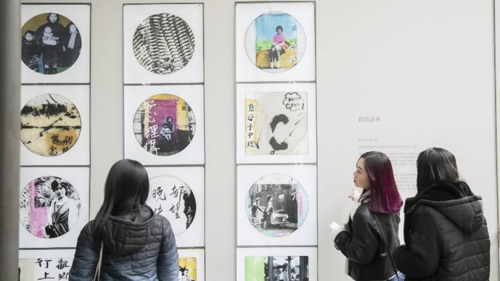 Students at Manchester Art Gallery
