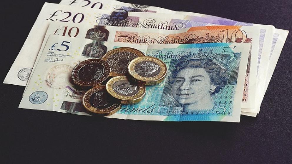 Pound sterling notes and coins