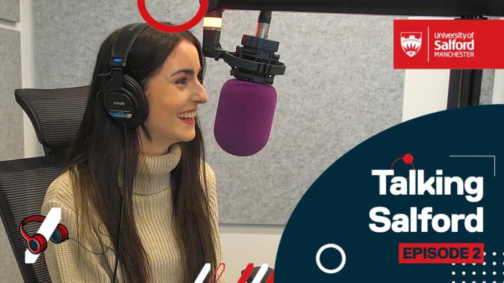 Vicky Hawkesworth speaks into a microphone