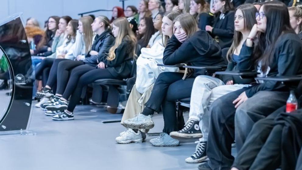 A packed lecture hall