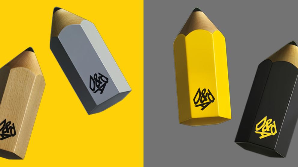 D&AD awards branded pencils