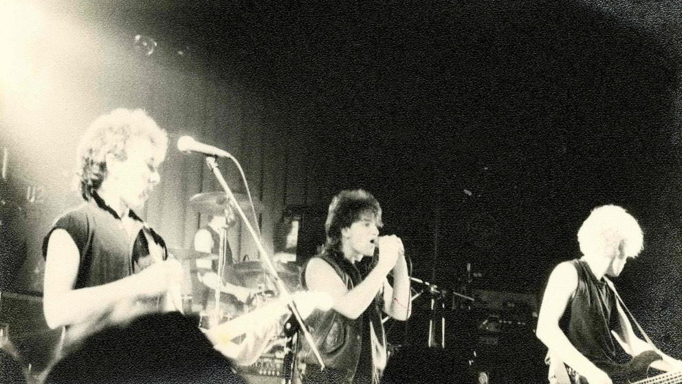 Photo of U2 during their concert on 3rd October 1981