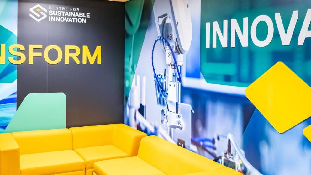 Centre for Sustainable Innovation branded wall graphics