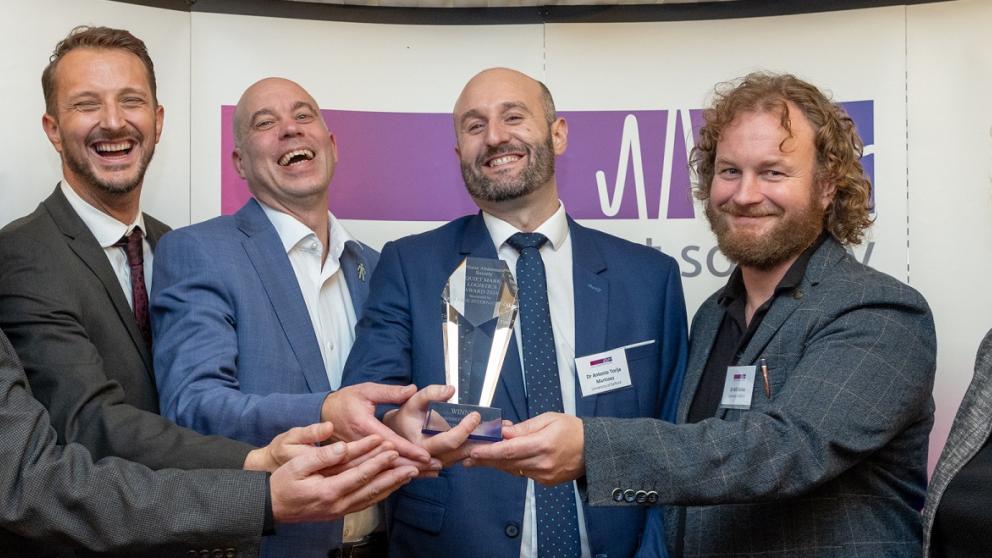 University of Salford winners holding the Quiet Mark Logistics Award 2024