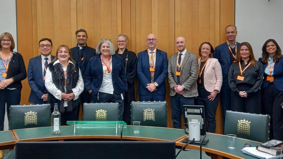 Yeliz Prior and colleagues attend a meeting at Parliament