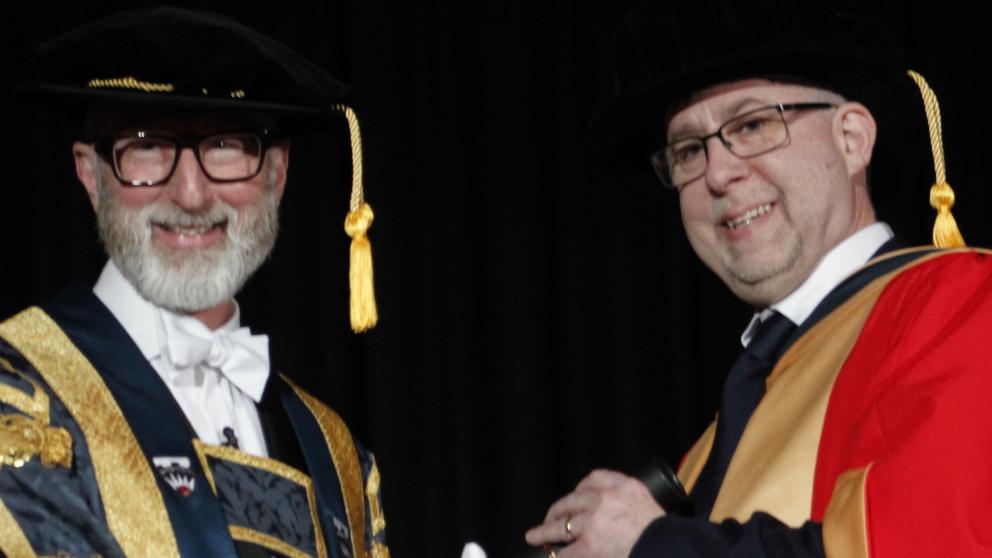 Justin Kelly Honorary Grad Banner