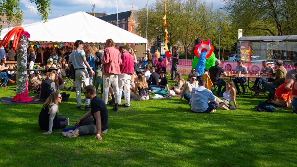 Festival attendees on the Green at Sounds from the Other City 2024