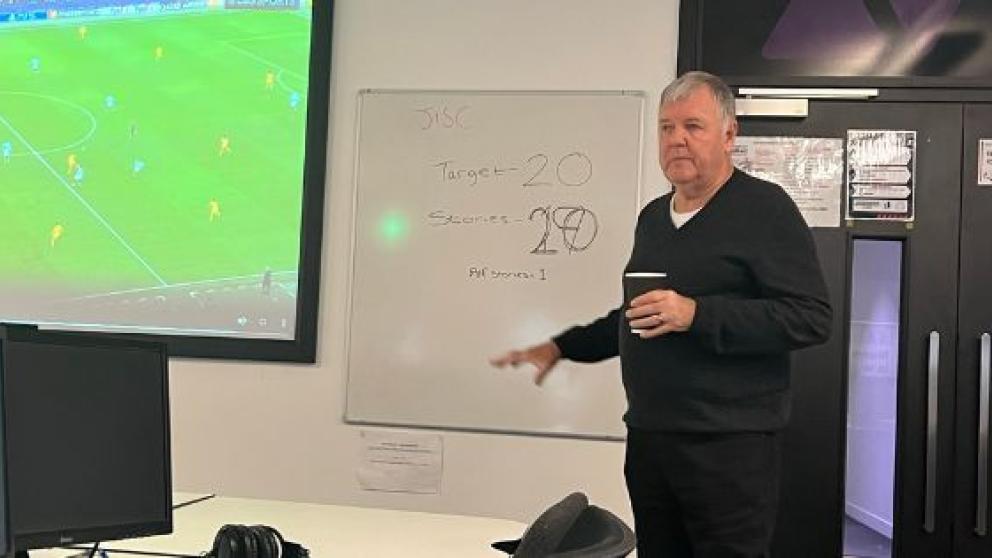 Clive Tyldesley at the MediaCity campus