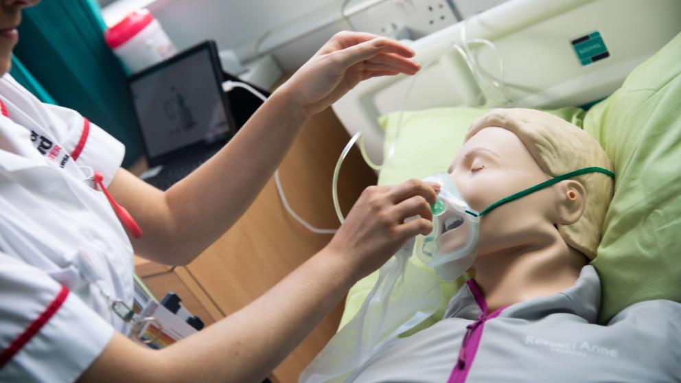 Nurse at simulation room