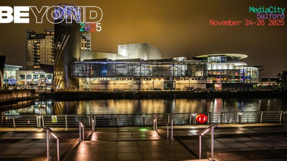 The Lowry at night as part of the beyond conference
