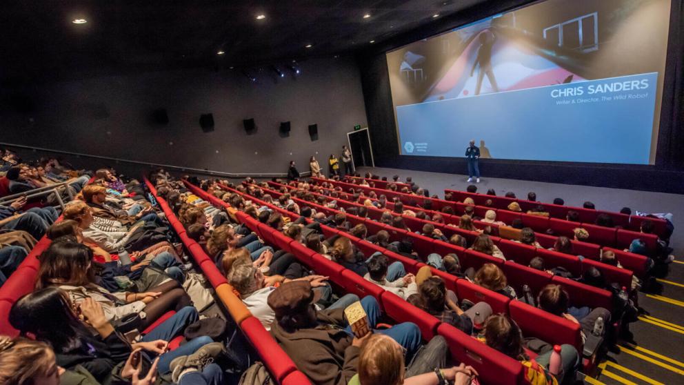 Crowd in an auditorium at Manchester Animation Festival