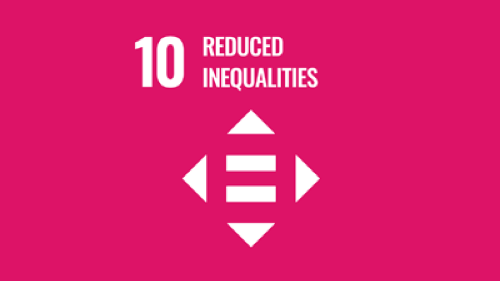 Illustration representing 2 E's inside a square with text stating number 10 reduced inequalities