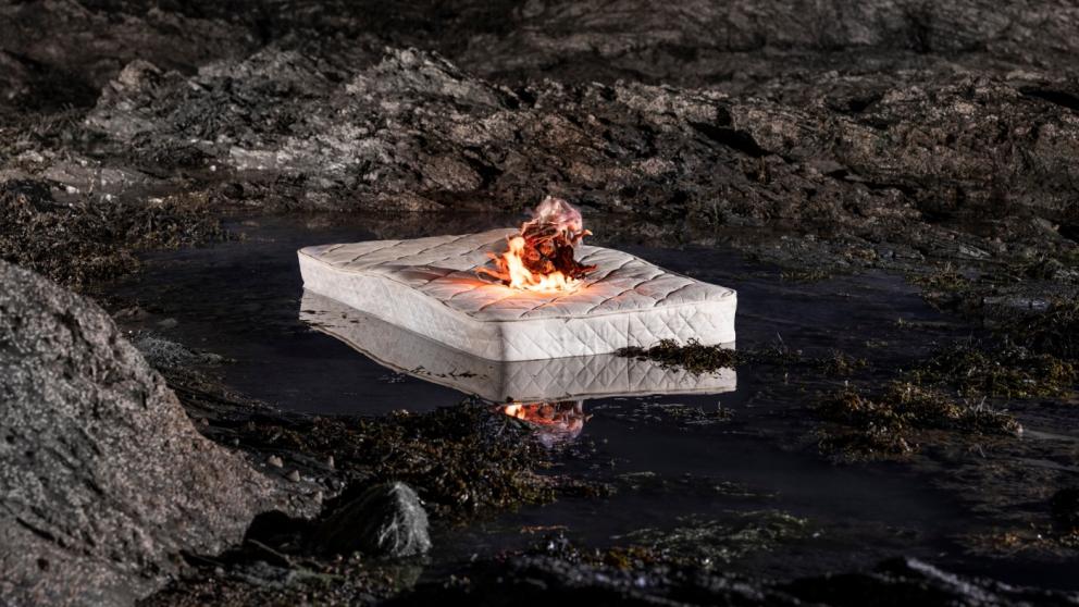 Photograph from Firehawks exhibition at Open Eye Gallery