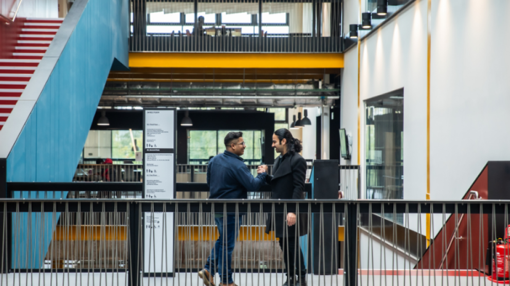 students shaking hands