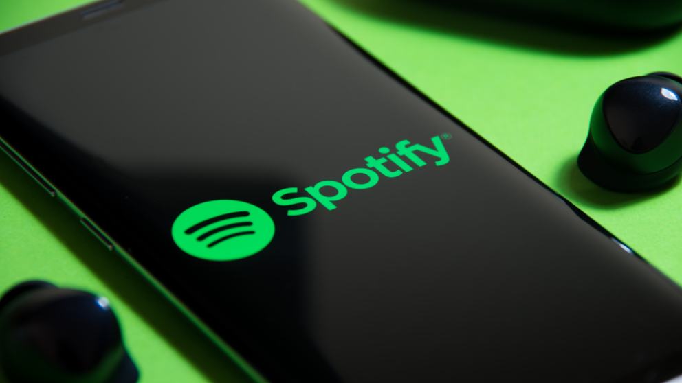 Spotify logo on a phone