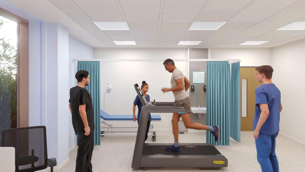 Thrive Health and Wellbeing Centre running machine, University of Salford