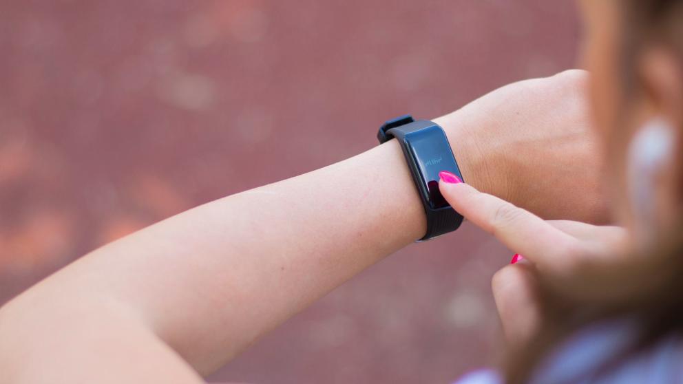 Person wearing fitness activity tracker