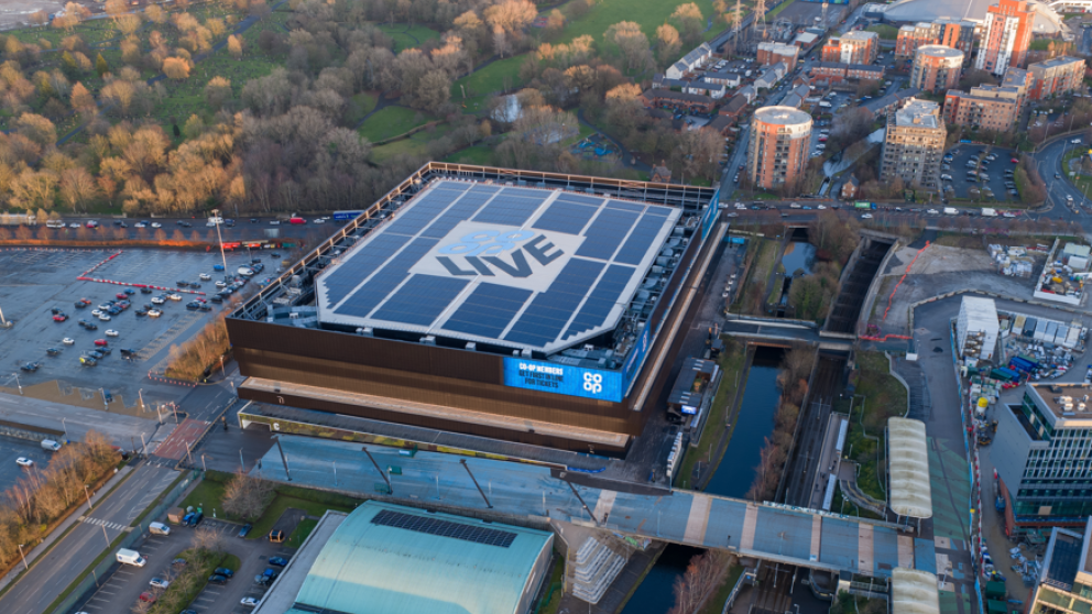 Overhead shot of CoOp Arena