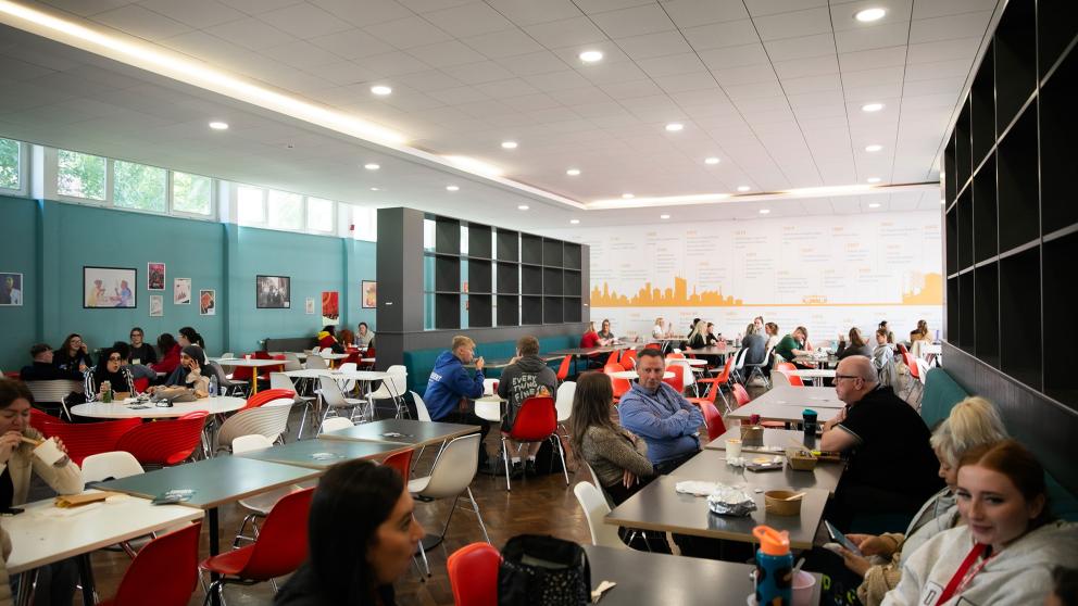 People sat at tables in Allerton Eat and Drink outlet